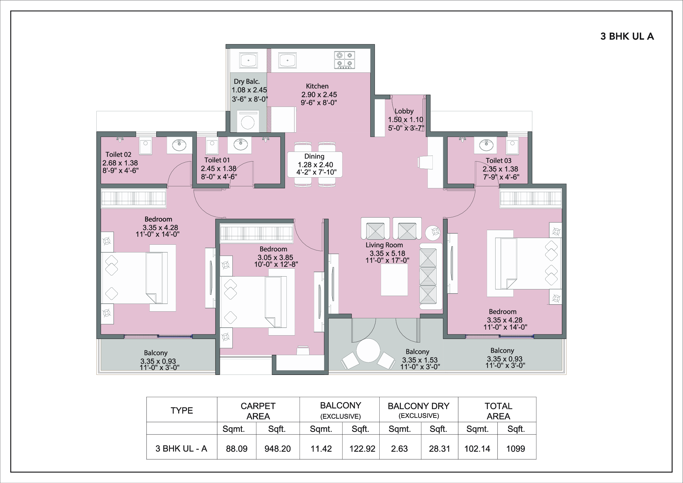 2 BHK Plan
